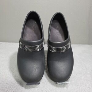 Crocs Neria Pro II Clogs Size 8 Womens Black Bedazzled Black Work Shoes‎ Nursing